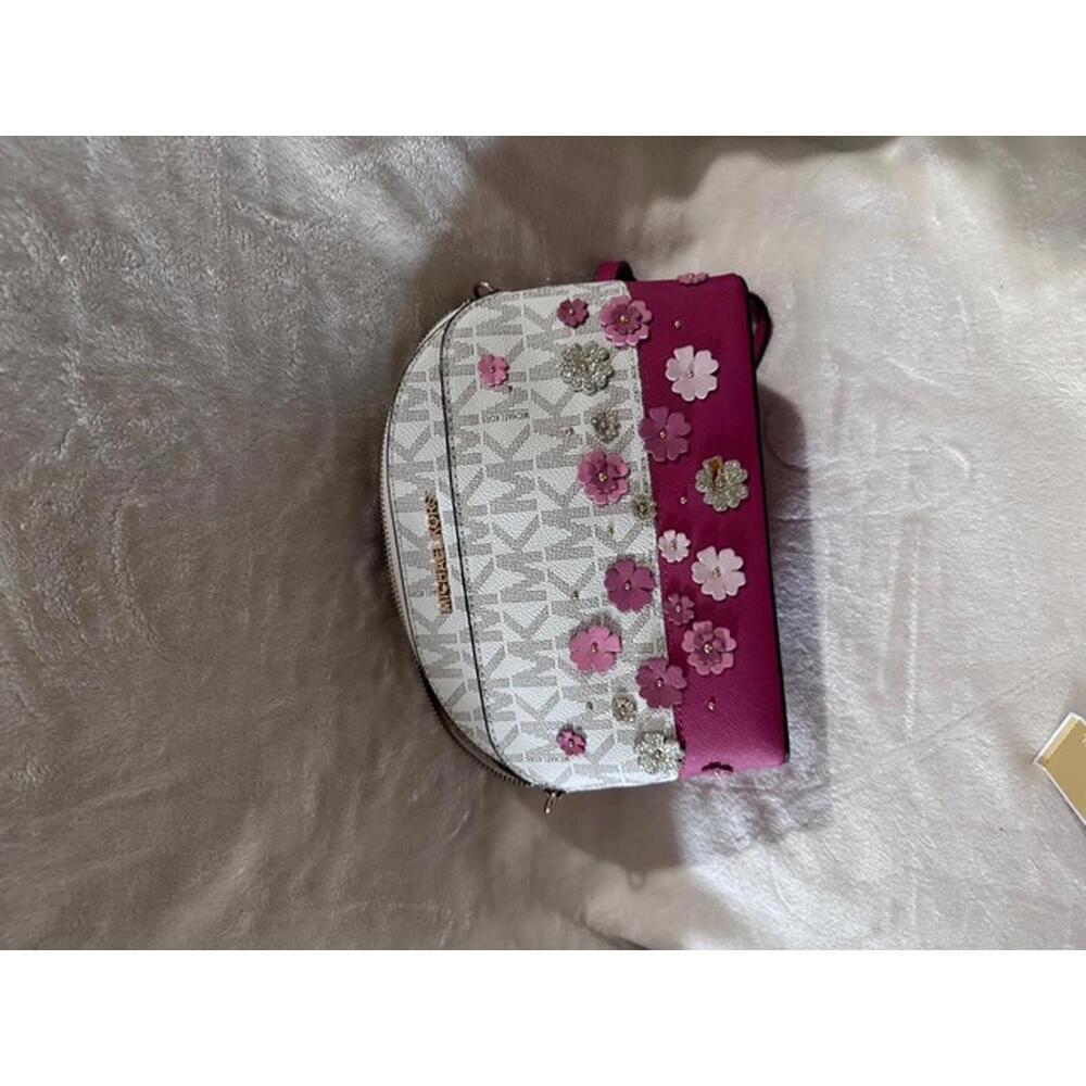 Michael Kors Floral Embellished Crossbody Handbag with Matching Wallet
